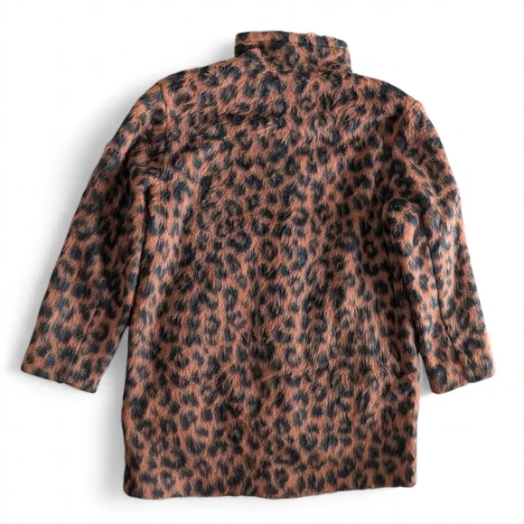 Marine Layer Oversized Stephanie Cocoon‎ Cheetah Coat Womens S NWT Button Front - Picture 4 of 9